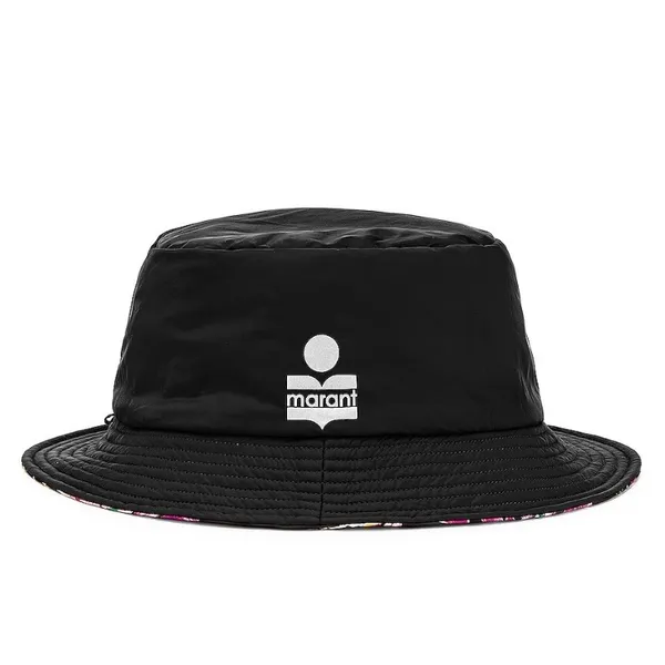 Isabel Marant Haley‎ Bucket Hat Black Floral Reversible - Image 7