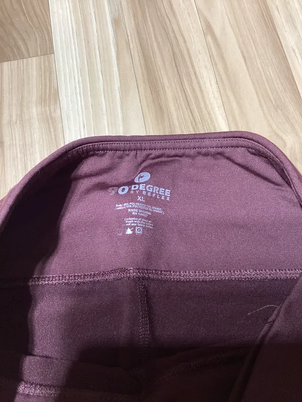 90 Degree Brown Fleece Lined Leggings Size XL - Image 3