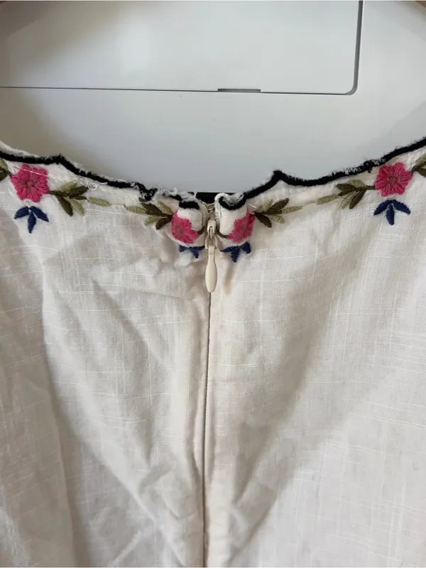 By Anthropologie Embroidered Flutter-Sleeve Top - Image 5