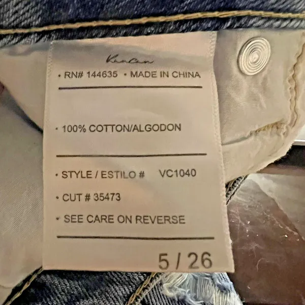 Kancan Jeans Womens 5/26 Light Wash Mid Rise Distressed Destroyed Tapered Denim - Image 13