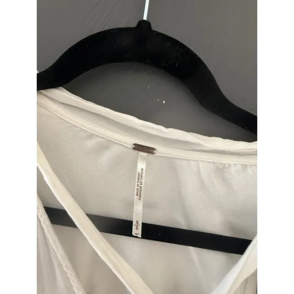 Free People Womens‎ White Rayon Sleeveless Tie Neck High Low Blouse Size S - Image 8