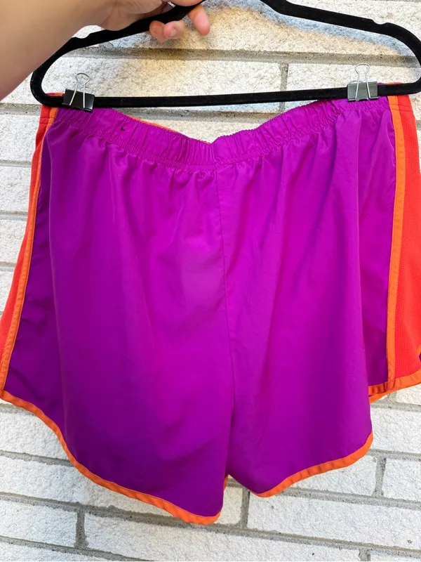 Xersion Women's Purple Athletic Shorts with Orange Trim - Image 5