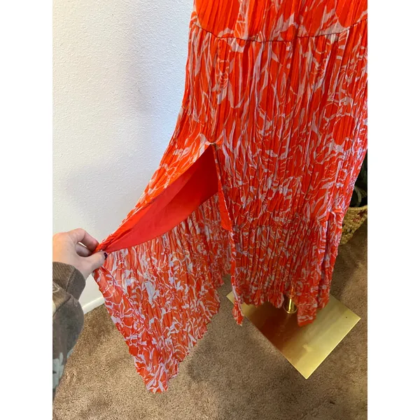 Astr The Label Pascadero Orange Abstract Maxi Gown Dress Size XS - Image 14