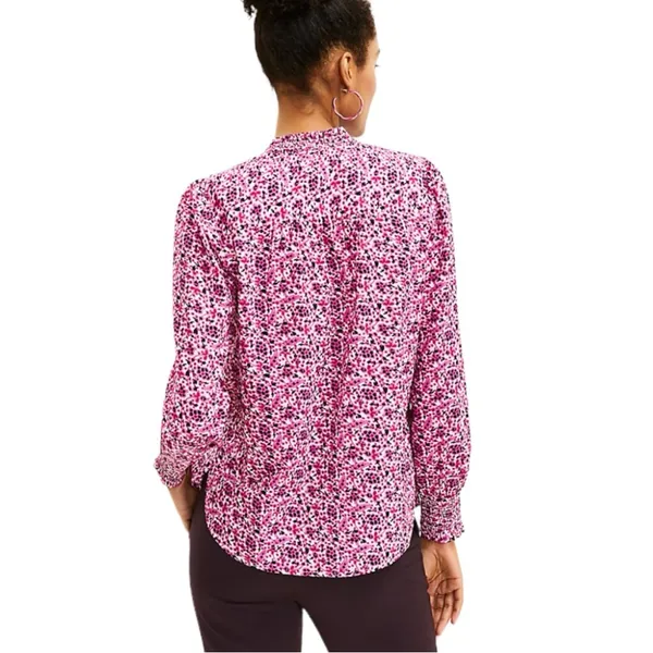 Loft Womens Size Medium Smocked Button Blouse - Image 2