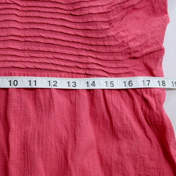 Free People Elsie Puff Sleeve Cotton Linen Blend Tunic‎ Top Women XS Pink Boho - Image 6