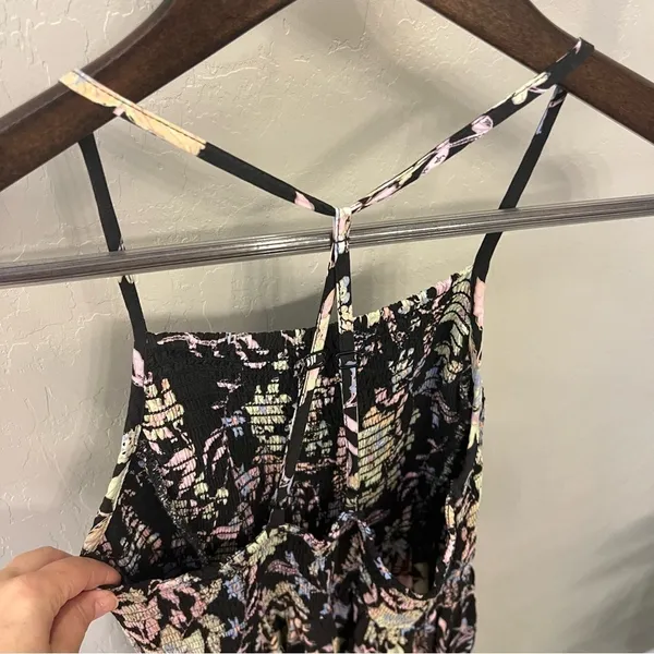 NWOT Free People Heat Wave floral Print Maxi Dress, spaghetti strap racer back,S - Image 11