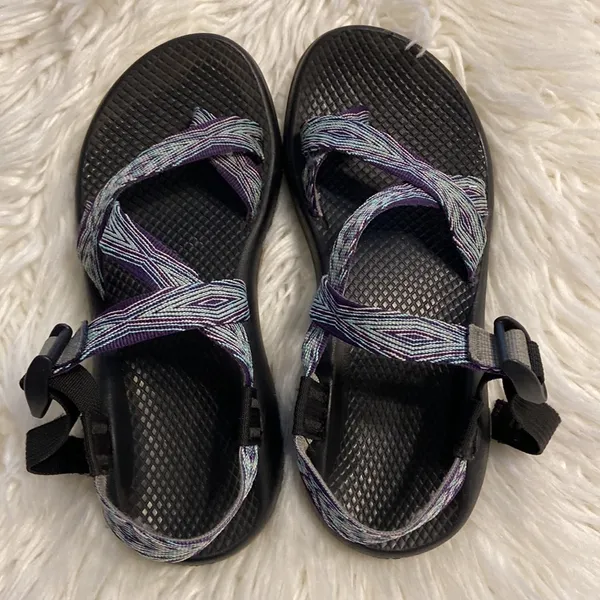 Chaco Sandals size 8 good condition color purple blue see all photos - Image 9