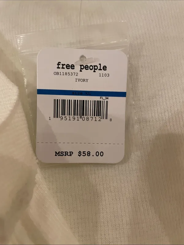 Free People Long Sleeve Henley Bodysuit - Cream - Image 3
