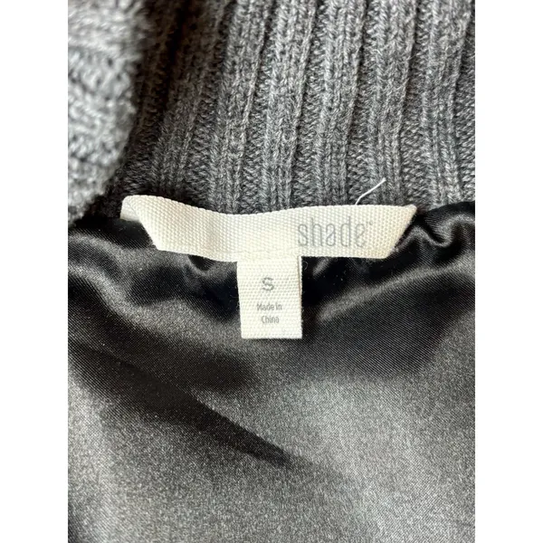 Shade Faux Fur Vest Small Gray Brown Zip Front Cozy Layering Piece - Image 3