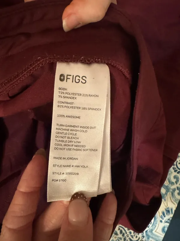 FIGS Straight Leg High-Waisted Yola Scrub Pants Skinny - Image 3
