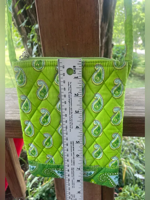 Lime Green Quilted Crossbody Bag - Image 3