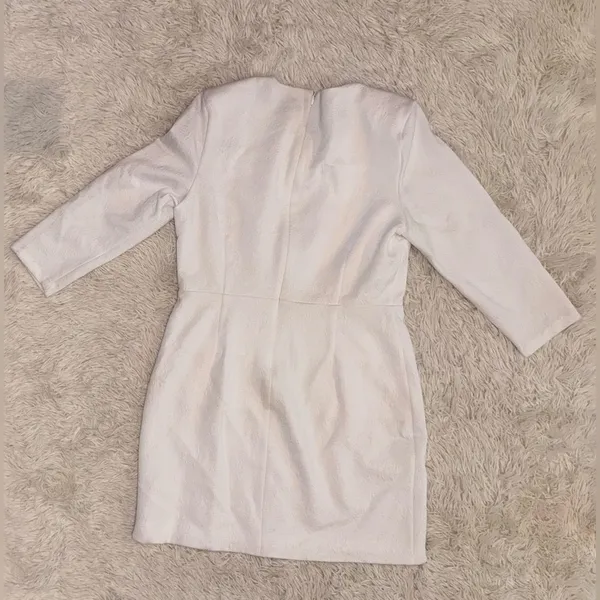 NWOT Veronica Beard $548 Channing Jacquard Sheath Dress White Sz 14 - Image 5