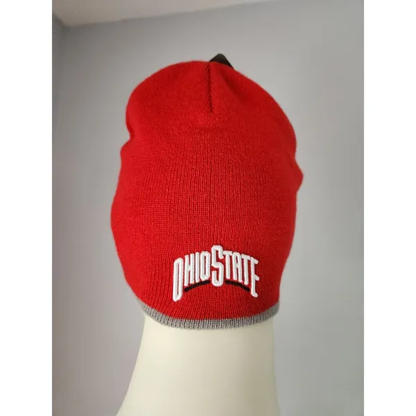 NWT Scarlet Ohio State Buckeyes University Football Campus Knit‎ BeanieCap Hat - Image 7