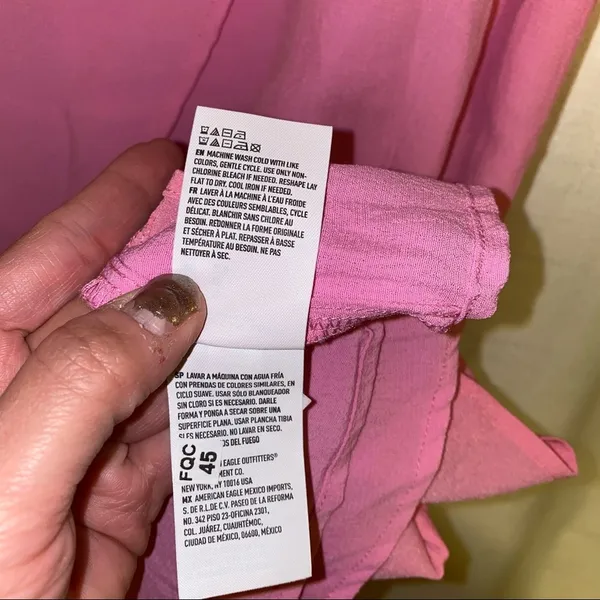 American Eagle Outfitters Midi Tie-Up Pink Wrap Skirt 🆕 XL - Image 8
