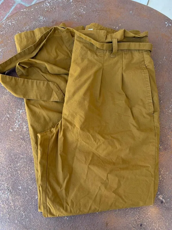 J.Crew mustard yellow pants with tie waist size 2 #preppy #workwear #officewear - Image 5