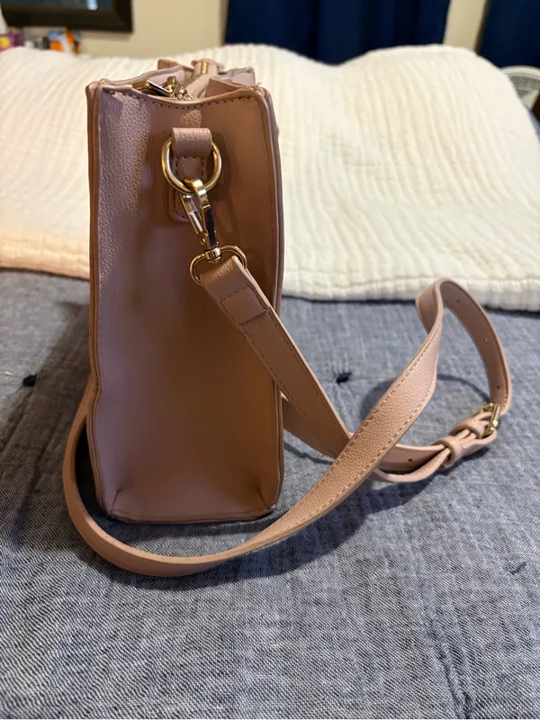 Miztique Blush Pink Structured Satchel with Adjustable Strap - Image 3