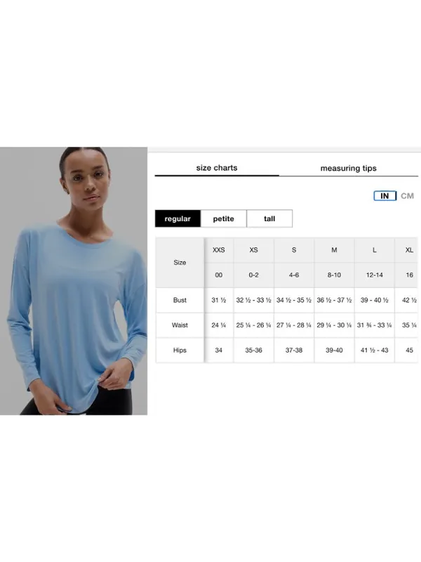 New Athleta L Move With Ease Top  Large  Regular Breeze Blue Long Sleeve - Image 7