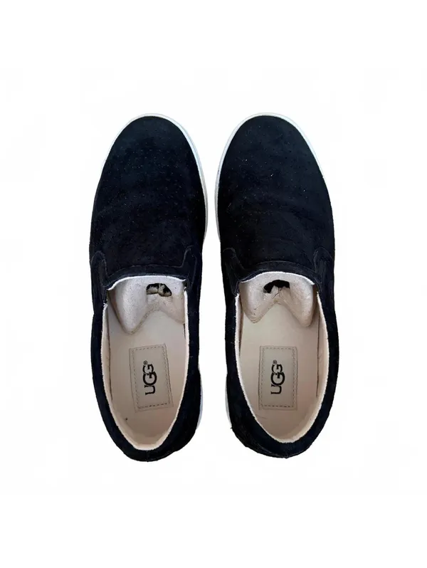 UGG Fierce Geo Perforated Suede Slip-On Sneakers Shoes Black Women's Size 7 - Image 4