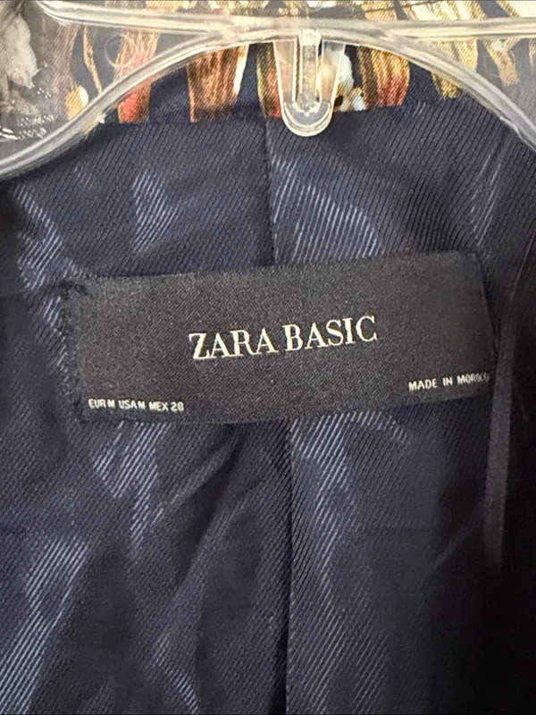 Zara Floral Longline Blazer in Pink, Green, Gold & Navy medium - Image 2