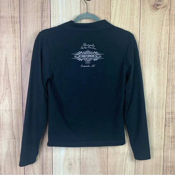 Harley-Davidson Black Fitted Knit Shirt‎ - Image 7