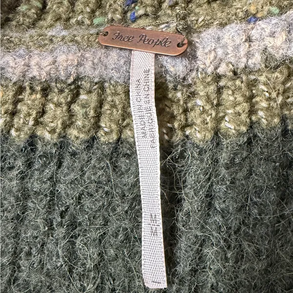 Free People Alpaca Sid Stripe Oversized Pullover Sweater; size medium - Image 6