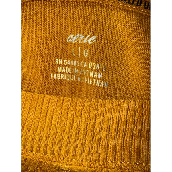 Aerie‎ Chilled Out Oversized Sherpa Crewneck Brown L Cozy Gorpcore minimalist - Image 6