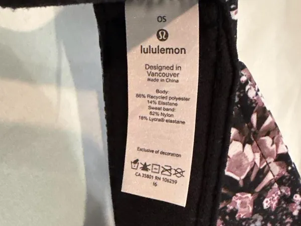Lululemon Fast Paced Run Visor Floral Spritz Multi EUC - Image 5