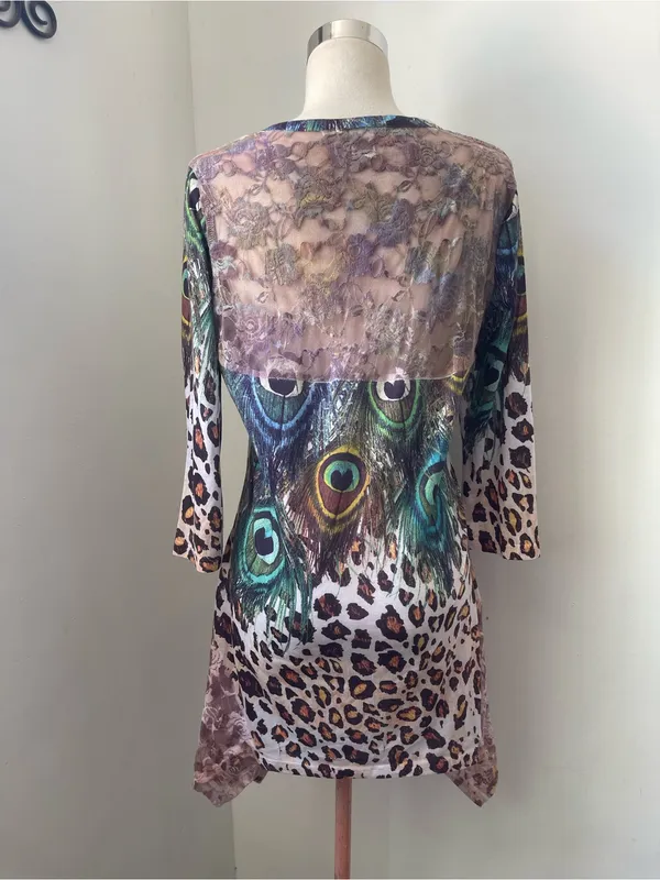 Feratelli Peacock Print sparkle Mixed - Image 3