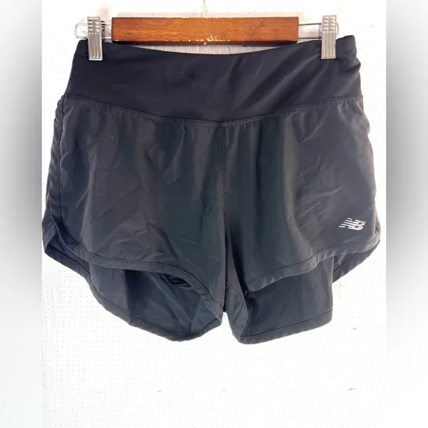 New Balance L Black Athletic Running Shorts - Image 9