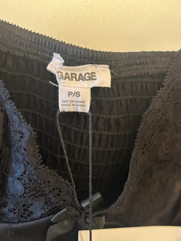 Garage Black Satin laces top- NWT - Image 4