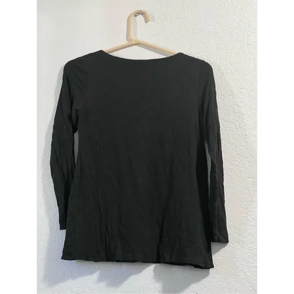 Eileen Fisher Women's Long Sleeve Crew Top Pp dark mocha brown - Image 2