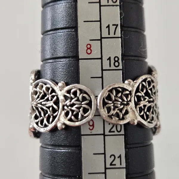Silver Blue Stone Ring 8.5 - Image 7