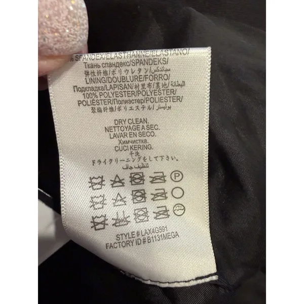 BCBG MaxAzria Black & White Long Sleeve Short Cotton Blend Blazer Size XXS - Image 7