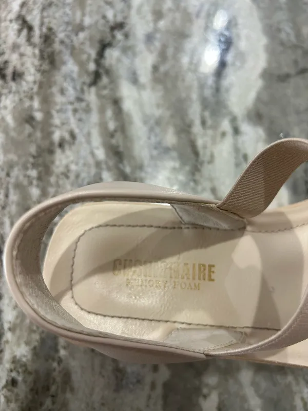 Cream Platform Sandals Tan Size 8 - Image 2