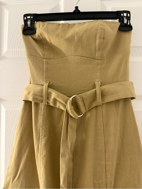 Strapless Wide-Leg Jumpsuit with Belt - Image 2