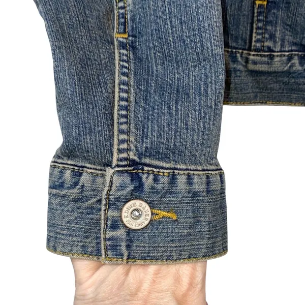 Eddie‎ Bauer Denim Jacket XS Stretch Trucker Blue Classic Jean Jacket - Image 2