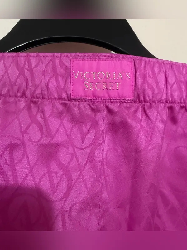 Victoria's Secret Hot Pink Satin Jacquard Shorts - Image 2