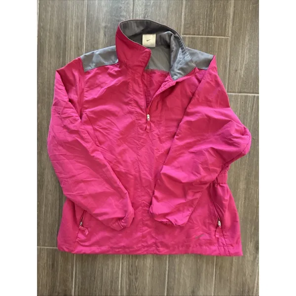 Nike Golf Womens Vibrant‎ Pink 1/4 Zip Pullover Jacket Lightweight Zip Pockets L - Image 5