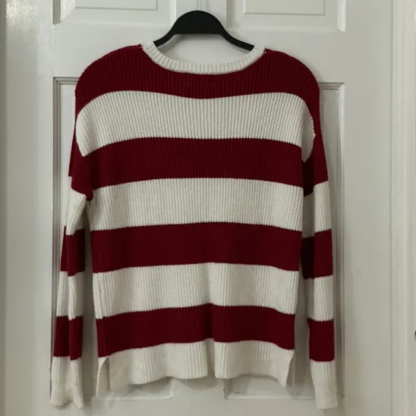 For The Republic Rugby Stripe Sweater Women's M Striped Nautical Preppy Shaker - Image 4