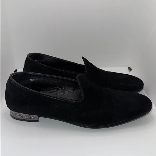 Pedro Garcia Garan Loafers w Swarovski Crystals Black Suede Women’s EU 8 US 8 - Image 2