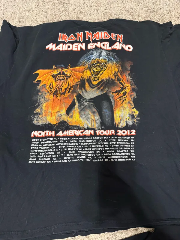 Vintage Iron Maiden Concert Tee - Image 2