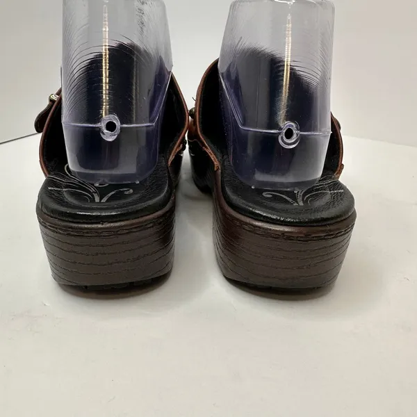ABEO Fay Leather Clogs Mules Comfort Shoe Arch Support Womens Size 7.5 Brown - Image 5