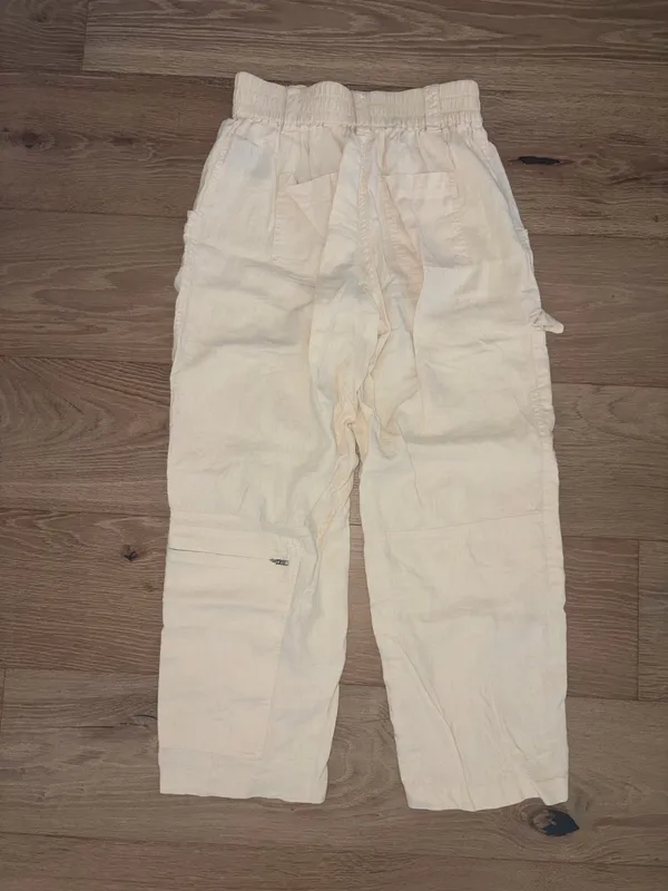 urban outfitters cargo linen pants xs - Image 2