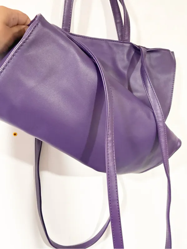Telfar Large Shopping Bag Grape Purple Tote Handbag Shoulderbag - Image 3