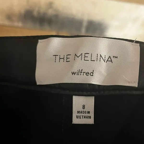 Aritzia‎ Wilfred The Melina Pant Black Vegan Leather Pants Size 8 - Image 10