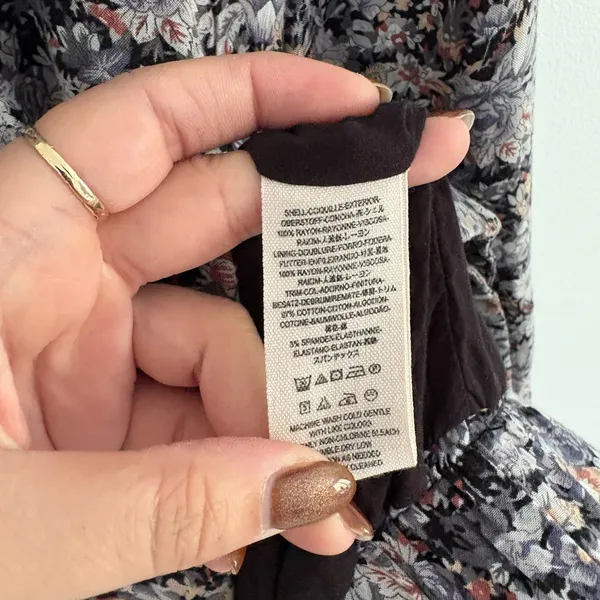 Free People Floral Oversized Bomber Jacket Size Medium - Image 3