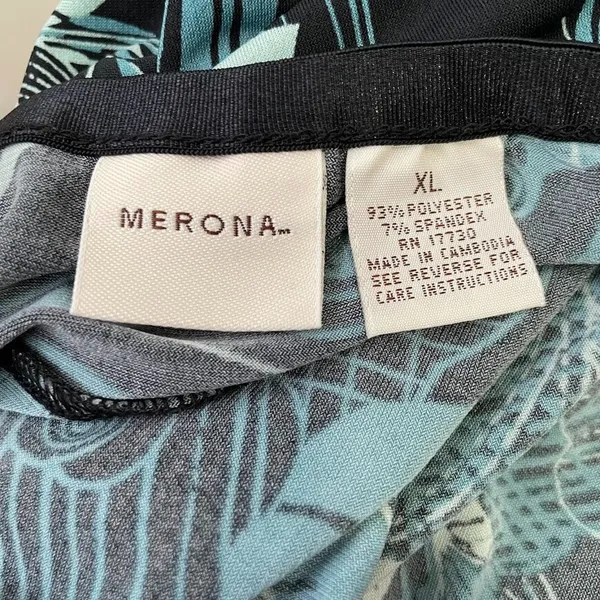 Merona Vintage Asymmetric Skirt Size XL Black Blue Fairy Pull On Witchy Whimsigoth Y2K - Image 6