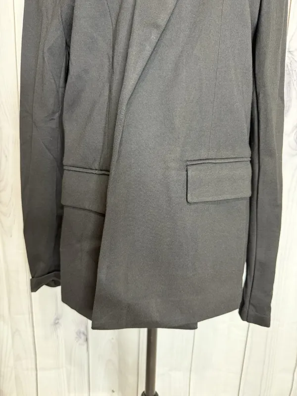 NWT Skies Are Blue Size XL Blazer Black Lined Pockets No-Button NEW - Image 3