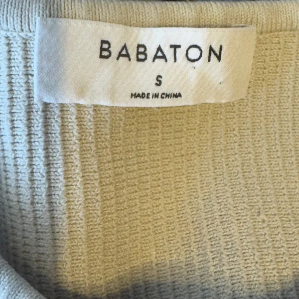 157 | Babaton Sculpt Knit Ribbed Cropped Tank Beige Womens S - Image 5