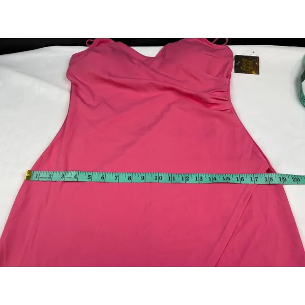 Planet Gold Women's Pink Asymmetrical Dress Sz XL SKU 4209 - Image 8